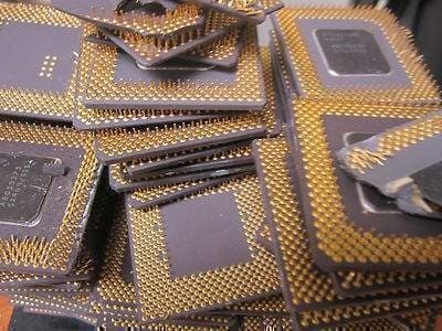 Ceramic cpu scrap for gold recovery and scrap motherboards